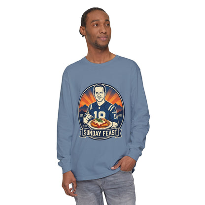 Sunday Feast Football Long Sleeve Tee — Game Day Tailgate Shirt