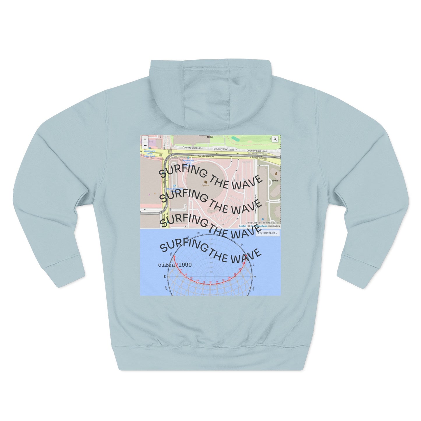 Surfing The Wave Hoodie — Abstract Coastal Graphic Sweatshirt