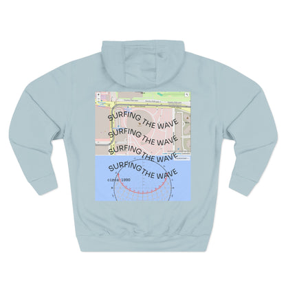 Surfing The Wave Hoodie — Abstract Coastal Graphic Sweatshirt