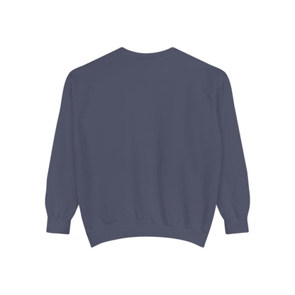Disco Butterfly Sweatshirt — “Me and Karma Vibe Like That” Retro Graphic Crewneck