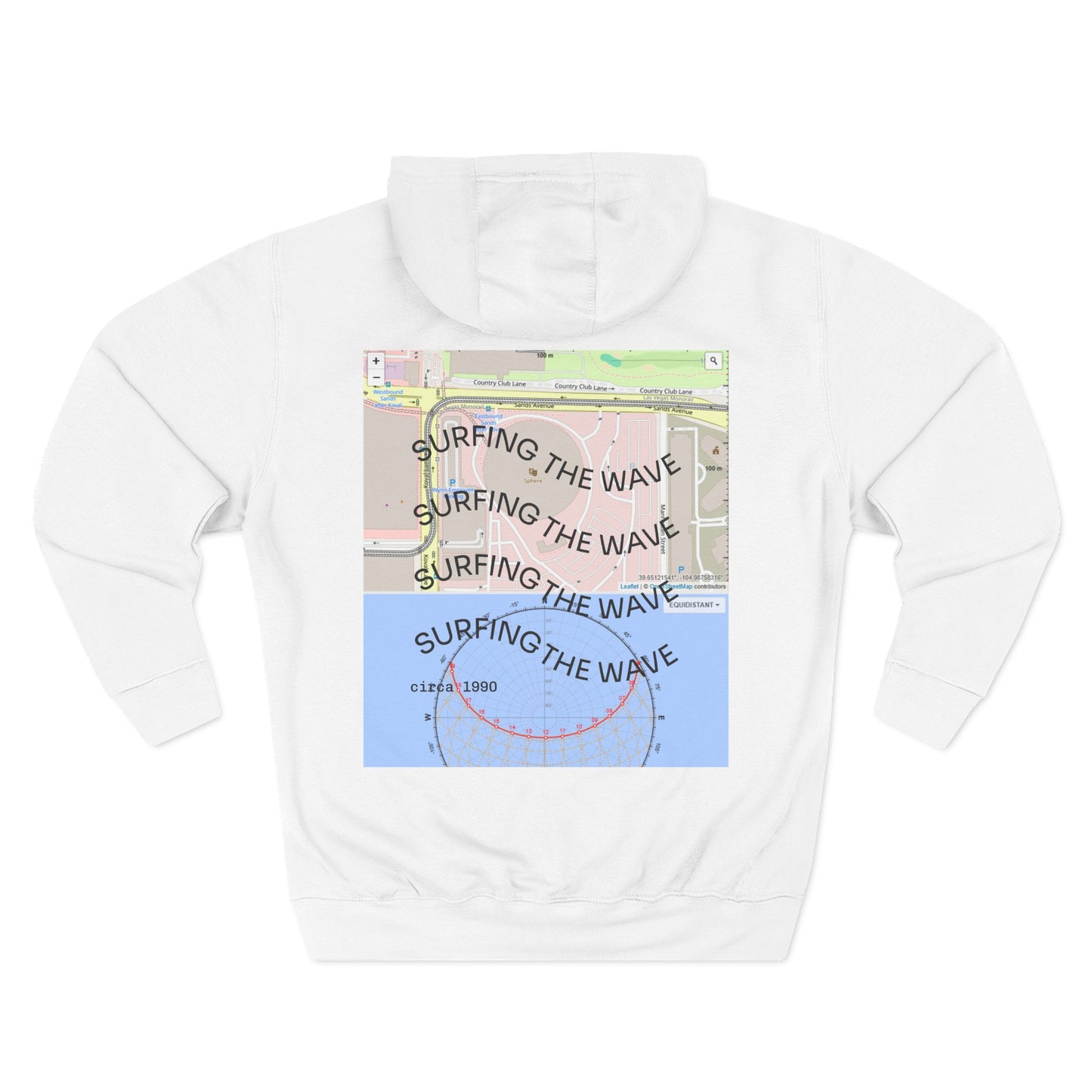 Surfing The Wave Hoodie — Abstract Coastal Graphic Sweatshirt