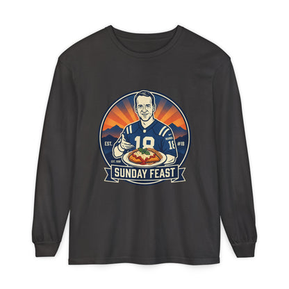 Sunday Feast Football Long Sleeve Tee — Game Day Tailgate Shirt
